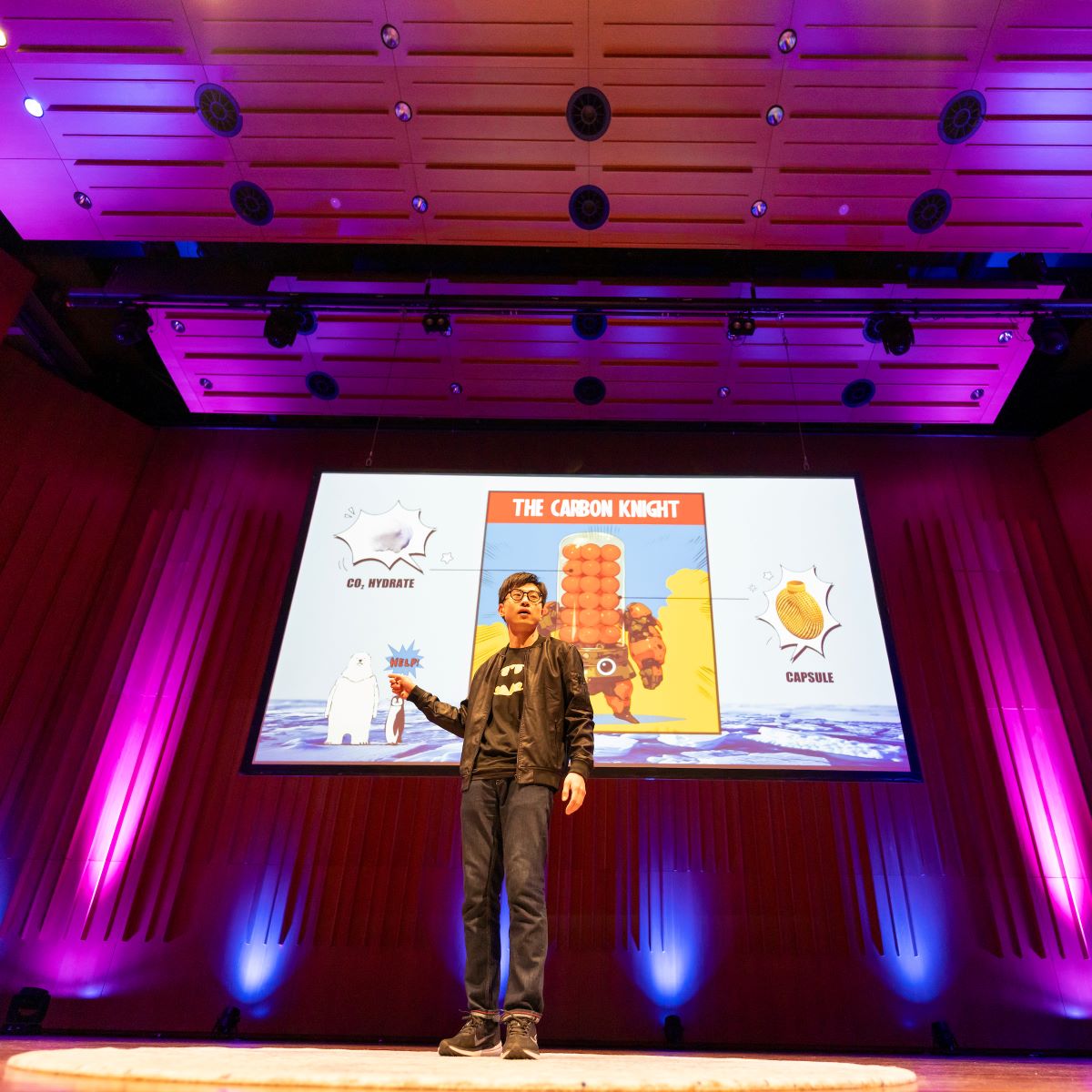 Richard Zhang, CECC 3MT first place winner and ANU People's Choice winner