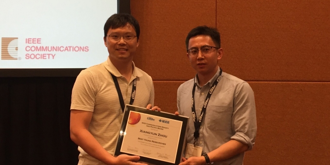 Dr Xiangyun Zhou named Best Young Researcher in Asia-Pacific Region
