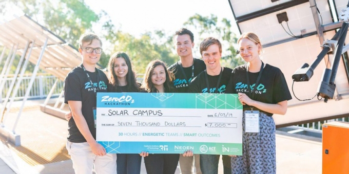 Solar high rollers: CECS students win ZeroCO2 Hackathon
