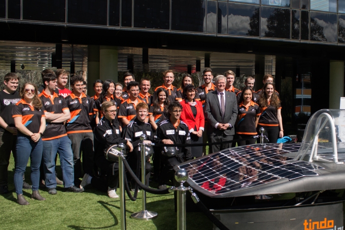 ANU unveils its first solar car to compete in World Solar Challenge
