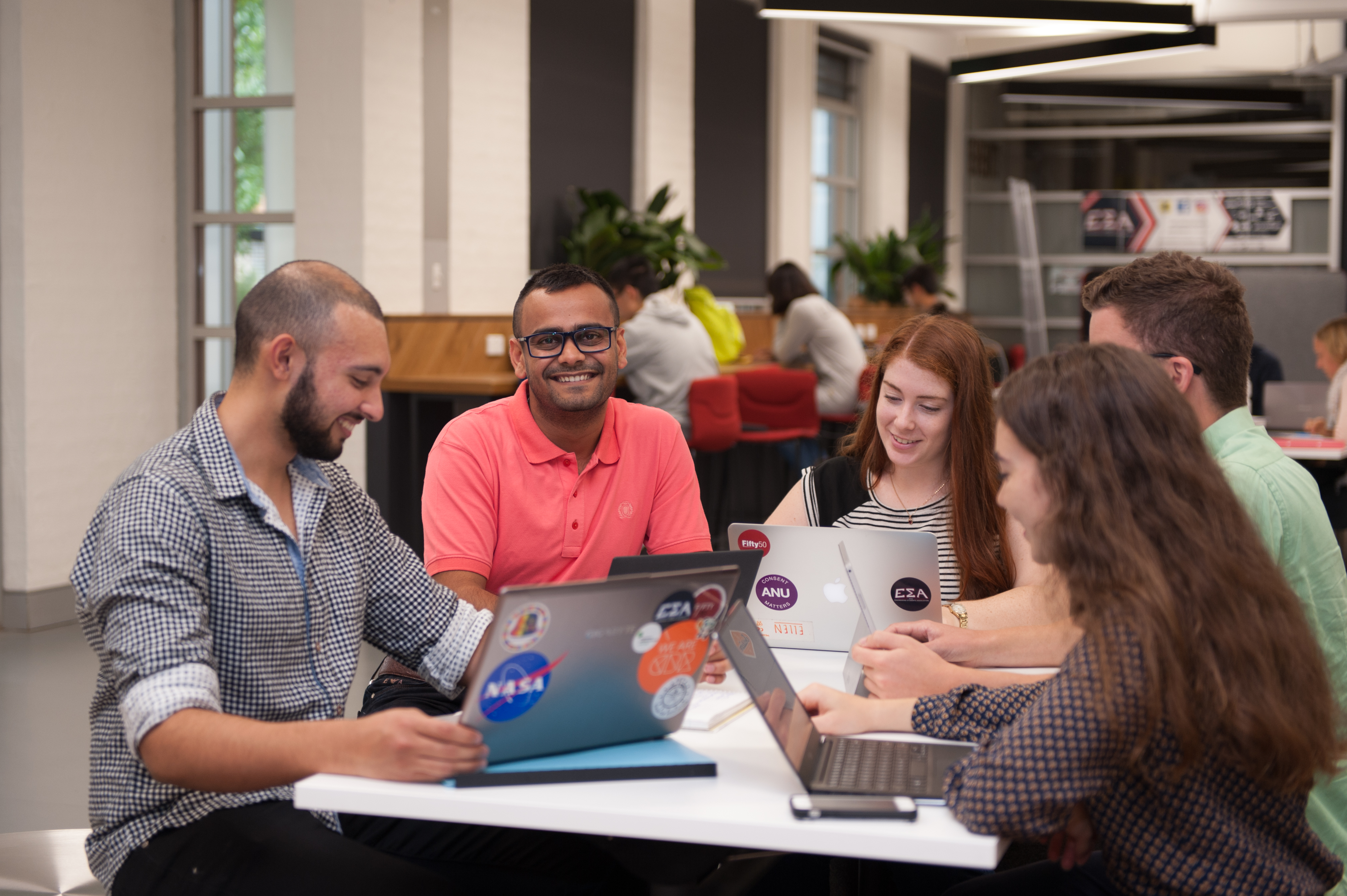 CECC students in the library
