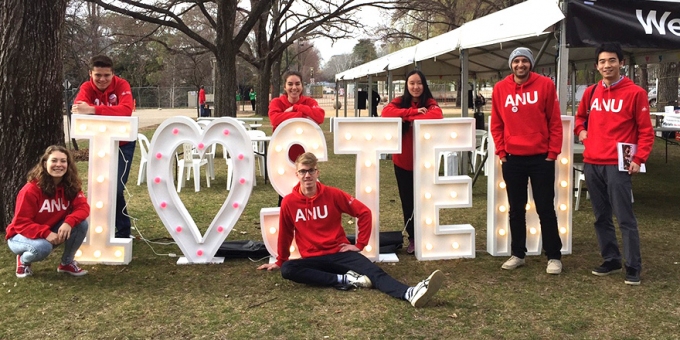 Students at ANU Open Day 2017