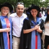 Victoria Zinnecker, Mahdiar Taheri, Elmira Mohamed, and Parisa Moazemi shortly after the Conferral of Awards ceremony where Zinnecker and Mohamed received their PhDs. 