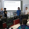 Ethan Miegel, Philip Caisip, Jacob Weston-Davis, Joseph Cox and Amelia Genova share their adventures as open-source coders in a COMP2120 lab session.
