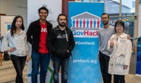 Septian Razi and his team at the 2019 GovHack